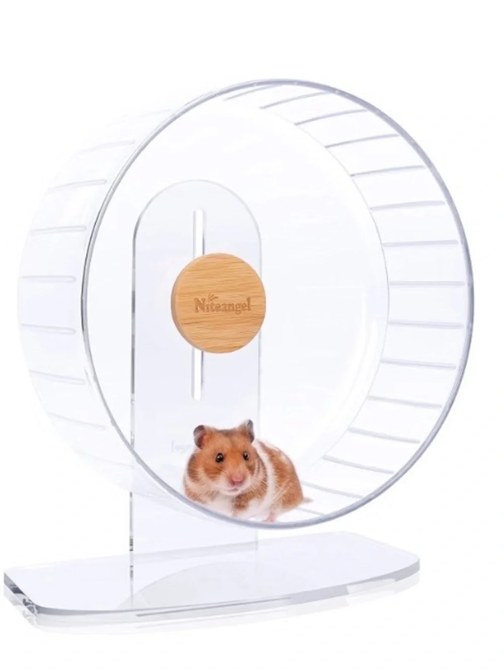 Niteangel Clear Acrylic Hamster Exercise Wheel Large
